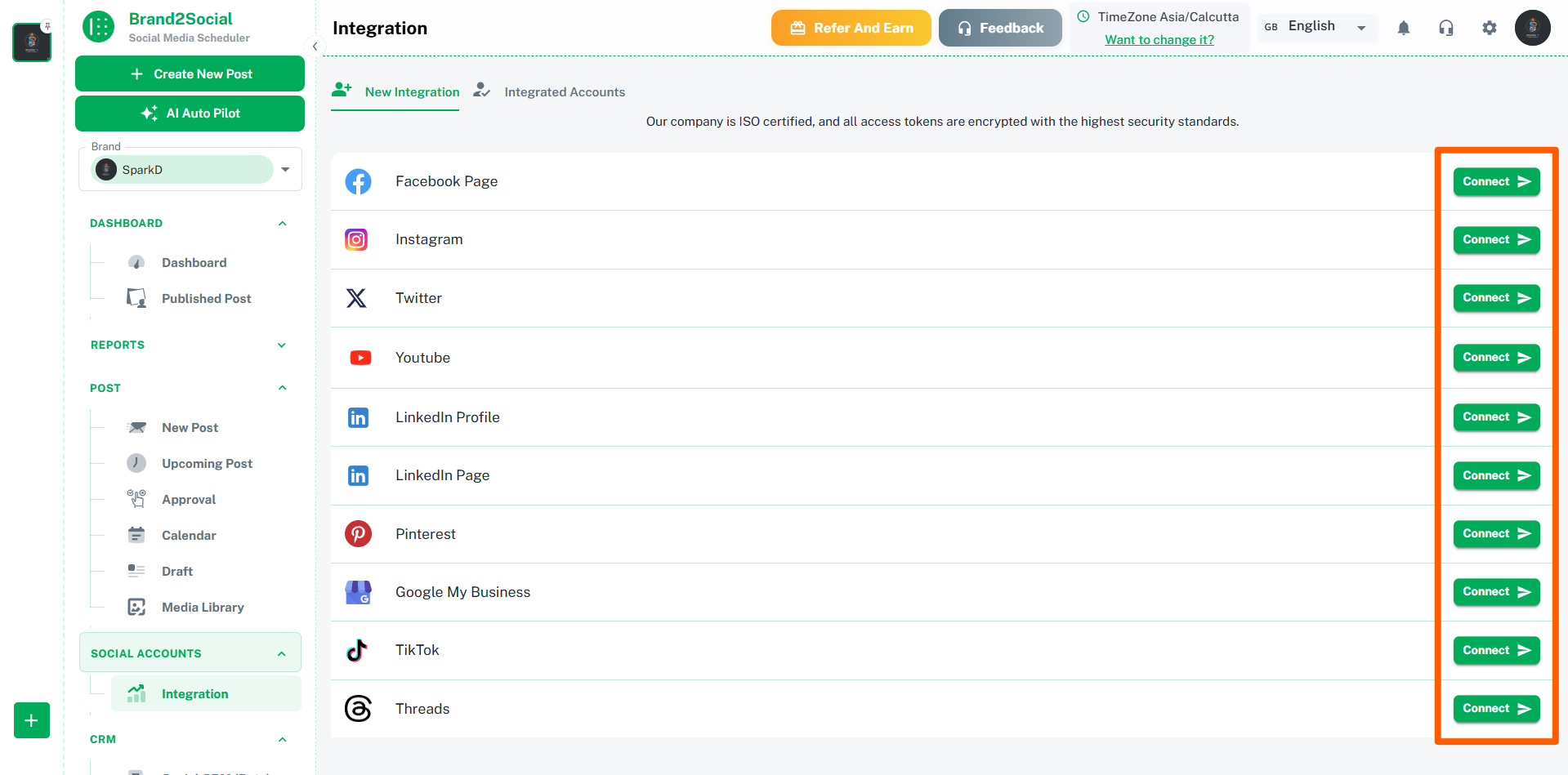 Integration Page