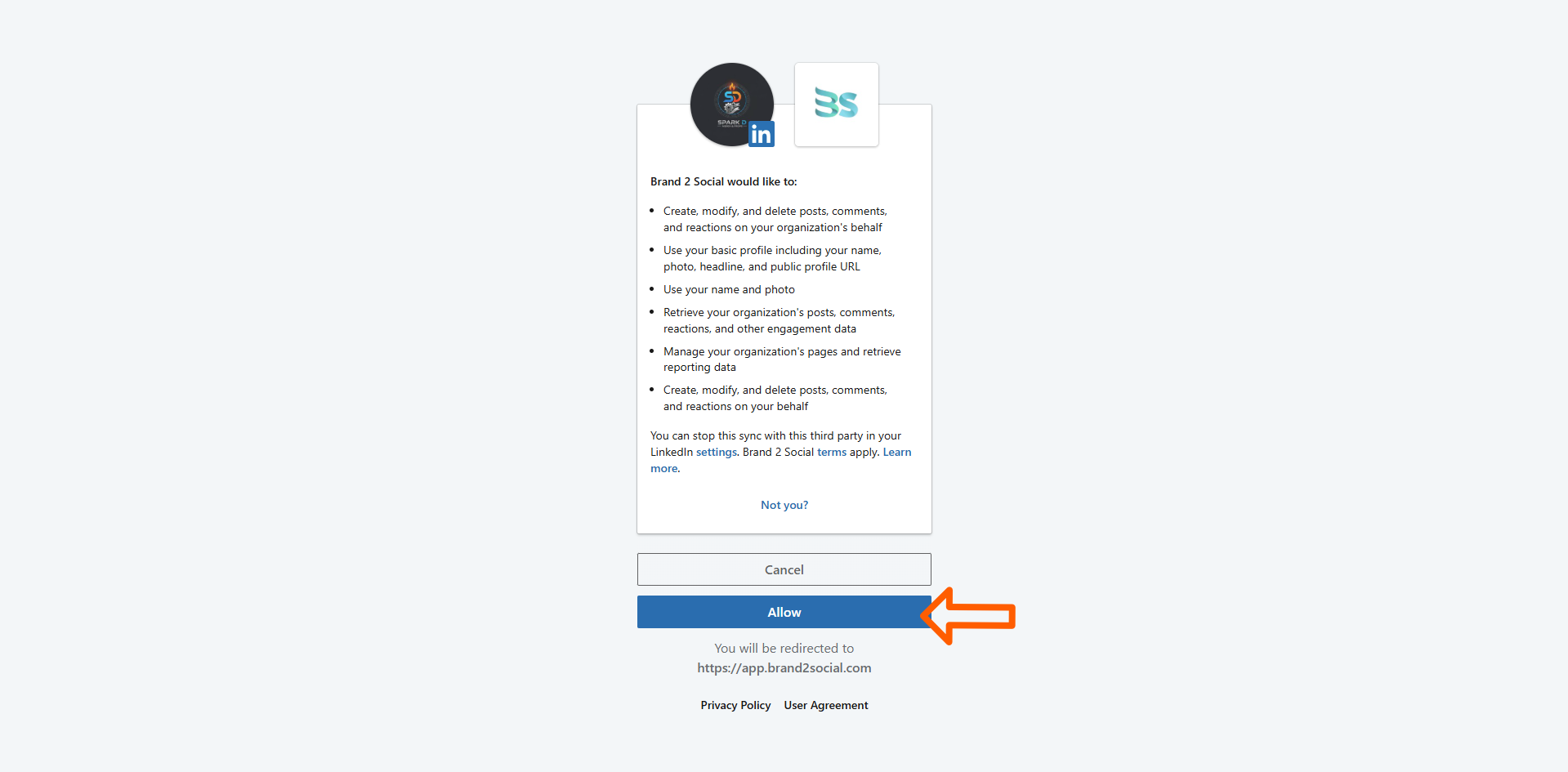 LinkedIn permissions