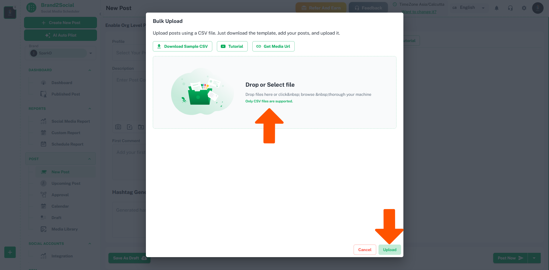 Upload CSV